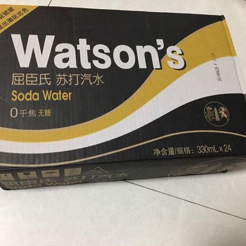 屈臣氏(watsons)苏打汽水330ml*24听 箱装 饮用水碳酸饮料用了券超级